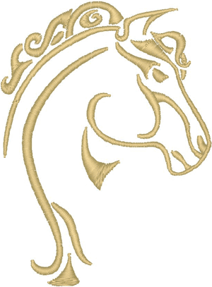Horse Portrait Embroidery Design