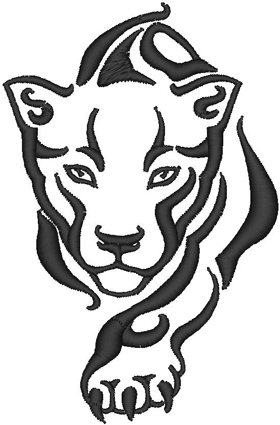 Stalking Panther Embroidery Design