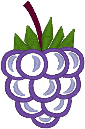 Grape Cluster Embroidery Design