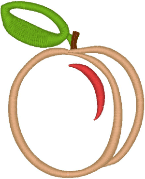 Fancy Peach Embroidery Design