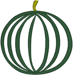 Watermelon Outline Embroidery Design