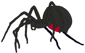 Black Widow Spider Embroidery Design