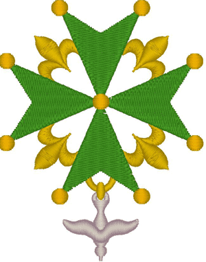 Huguenot Cross Embroidery Design