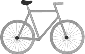 Basic Touring Bicycle Embroidery Design