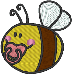 Baby Bee Embroidery Design