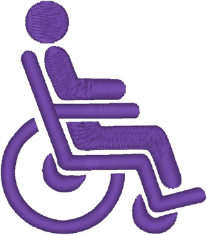 Wheelchair Access Symbol Embroidery Design