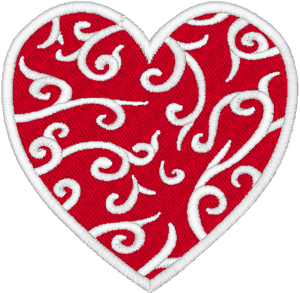 Decorative Heart Embroidery Design