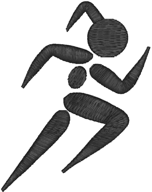 Running Girl Pictogram Embroidery Design