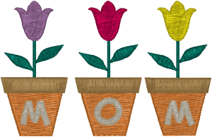 Tulips for Mom Embroidery Design