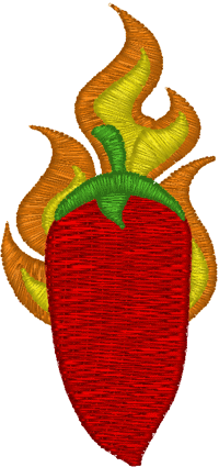 Firey Cayenne Embroidery Design