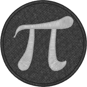 Pi in a Circle Embroidery Design