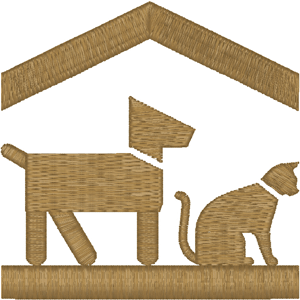 Pet Shelter Logo Embroidery Design