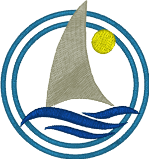 Tropical Sailing Embroidery Design
