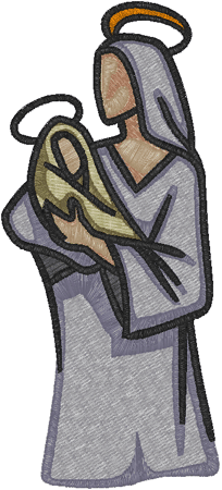 Madonna & Child #3 Embroidery Design