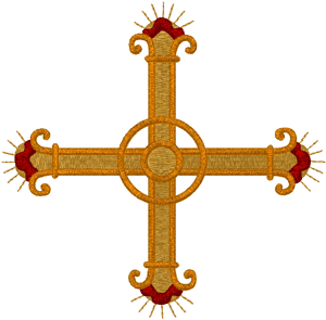 Mega Vintage Ecclesiastical Design 813 Cross Embroidery Design