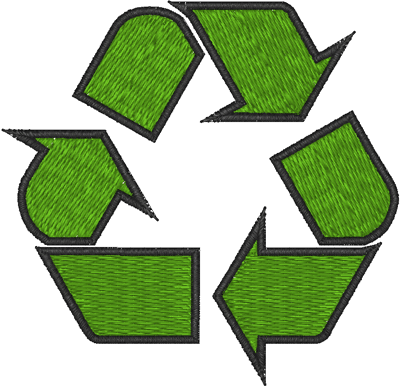 Recycle Symbol Embroidery Design