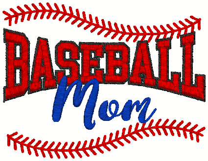 Baseball Mom #2 Embroidery Design