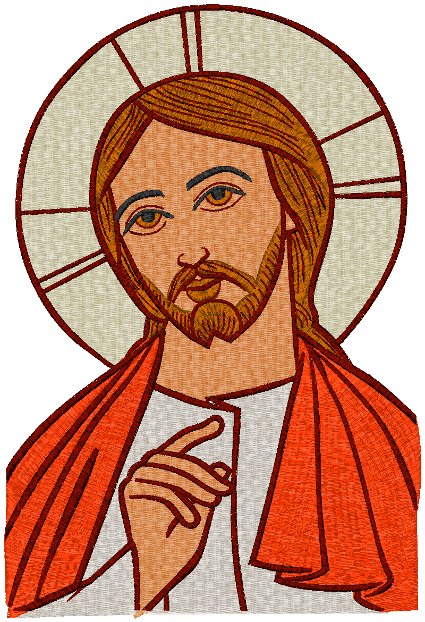 Jesus Icon #2 Embroidery Design