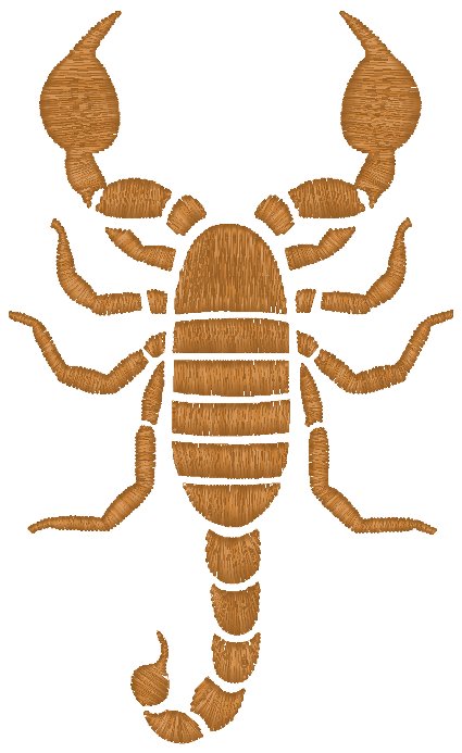 Scorpion Embroidery Design