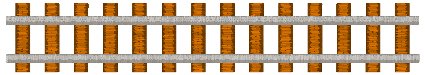 Straight Railroad Track Embroidery Design