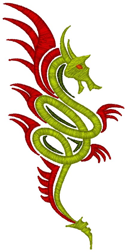 Dragon 2 Embroidery Design