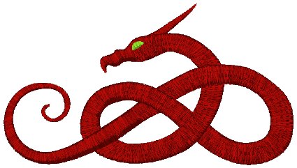 Dragon 3 Embroidery Design
