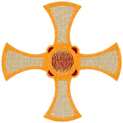 Mega St. Cuthbert's Cross Embroidery Design