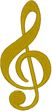 Trebel Clef #2 Embroidery Design