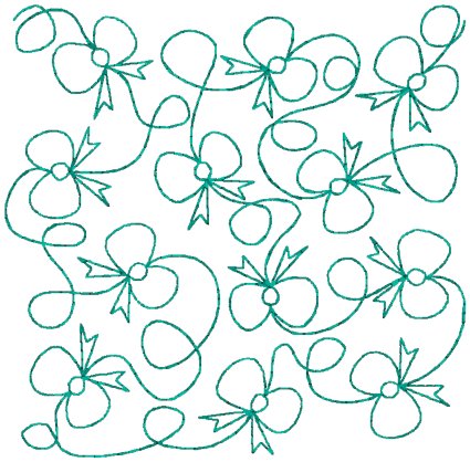 Quiltwork Bows Embroidery Design