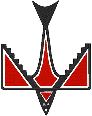Native American Totem Red-winged Blackbird Embroidery Design