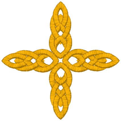 Mega Knotted Cross Embroidery Design