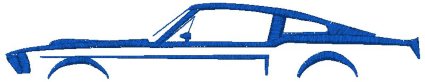 1968 Mustang Outline Embroidery Design