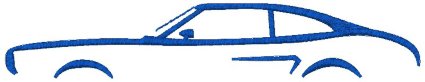 1975 Mustang Outline Embroidery Design