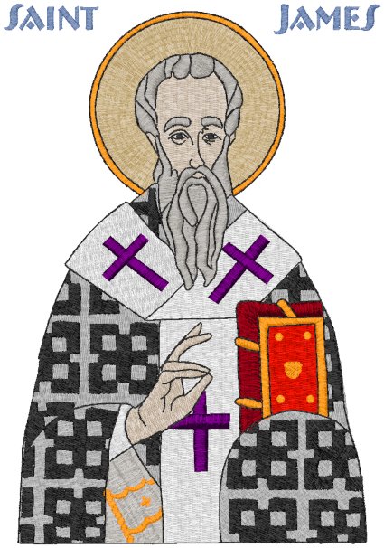 Mega St. James the Apostle Icon Embroidery Design