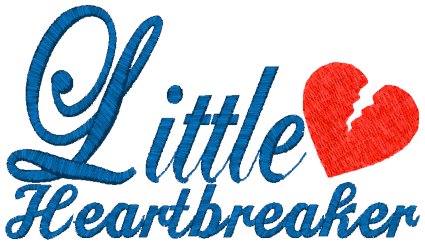 Little Heartbreaker Embroidery Design