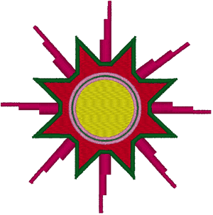 Native American Sun 4 Embroidery Design