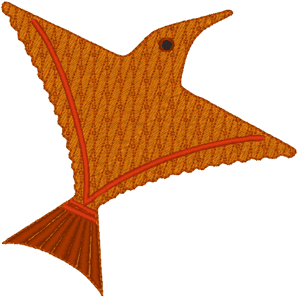 Southwestern Flying Bird Embroidery Design
