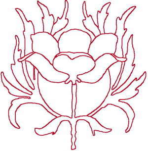 Redwork Poppy Embroidery Design