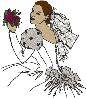 Bride #6 Embroidery Design