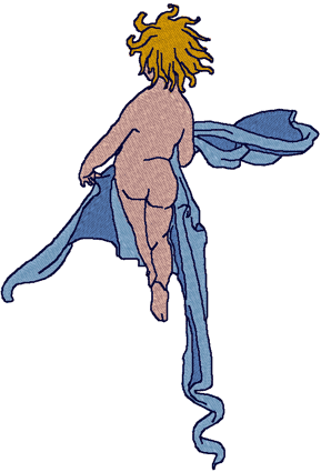 Bare Bottom Boy Embroidery Design