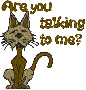 Are You Talking to Me? Embroidery Design