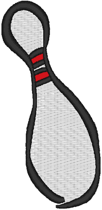 Bowling Pin Embroidery Design