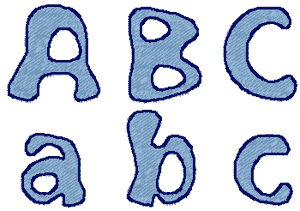 Flubber Alphabet Embroidery Design