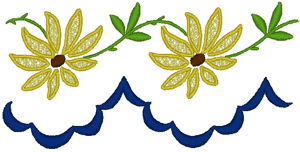 Sunflower Border Embroidery Design