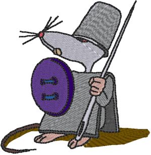 Sewing Guard Mouse Embroidery Design