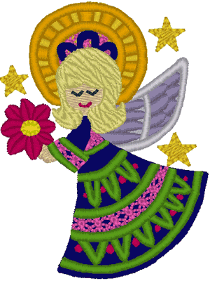 Christmas Angel Embroidery Design