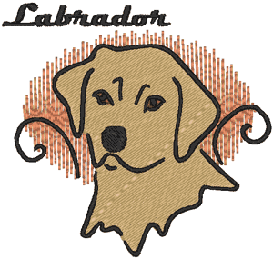 Labrador Retriever Embroidery Design
