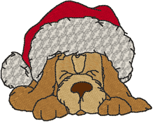 Christmas Puppy Embroidery Design