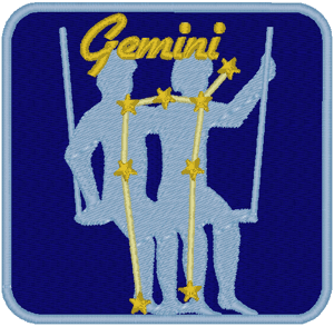 Gemini Embroidery Design
