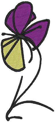 Wild Violet Embroidery Design